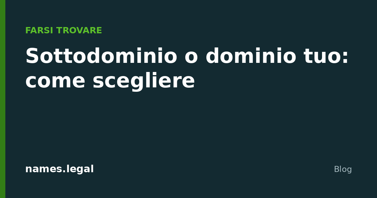 Sous-domaine ou nom de domaine à vous : comment choisir